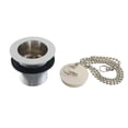 thumbnail image 1 of Kingston Brass DSP17CP 1.5 in. Chain & Stopper Tub Drain with 1.75 in. Body Thread, Polished Chrome, 1 of 2