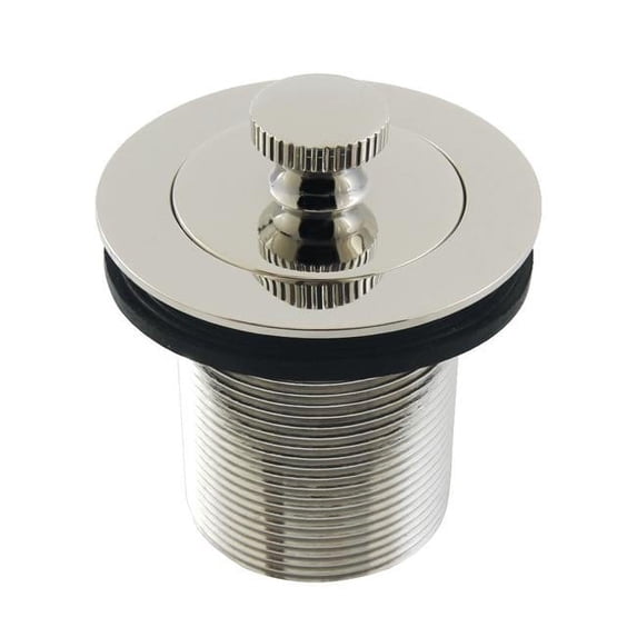 Kingston Brass DLT20PN 1.5 in. Lift & Turn Tub Drain with 2 in. Body Thread, Polished Nickel