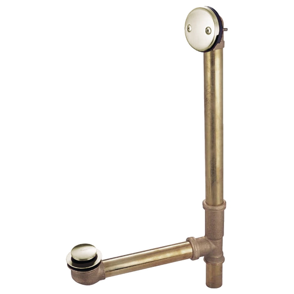 Polished Nickel Brass Bathtub Waste and Overflow Drain