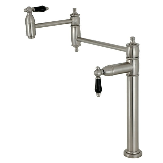 Kingston Brass KS3708PKL Duchess Deck Mount Pot Filler Faucet, Brushed Nickel