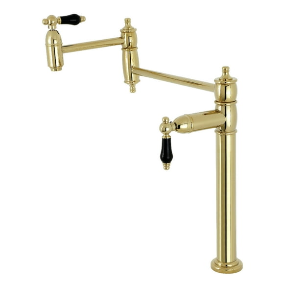 Kingston Brass KS3702PKL Duchess Deck Mount Pot Filler Faucet, Polished Brass