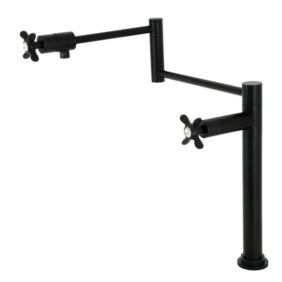 Kingston Brass KS4700BEX Essex Deck Mount Pot Filler Faucet, Matte Black