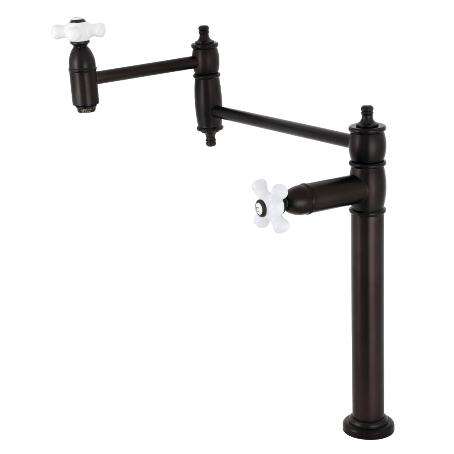 Kingston Brass 18.5 in. Restoration Deck Mount Pot Filler, Oil Rubbed