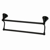 Kingston Brass BA556318MB 18 in. Royale Dual Towel Bar, Matte Black