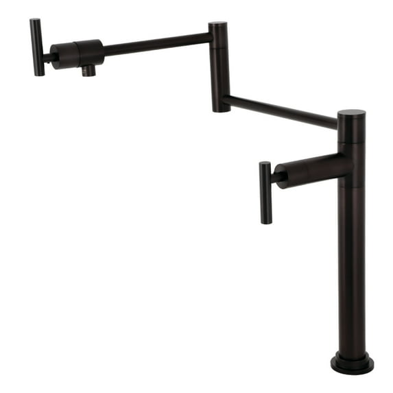 Kingston Brass KS4705CML Manhattan Deck Mount Pot Filler Faucet, Oil Rubbed Bronze