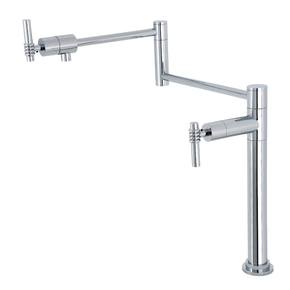 Kingston Brass KS4701ML Milano Deck Mount Pot Filler Faucet, Polished Chrome