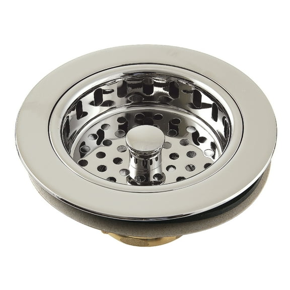 Kingston Brass KBS1006 Brass Basket Strainer in Polished Nickel