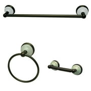Kingston Brass BAK111248ORB Victorian 3-Piece Bathroom Hardware, Oil Rubbed Bronze