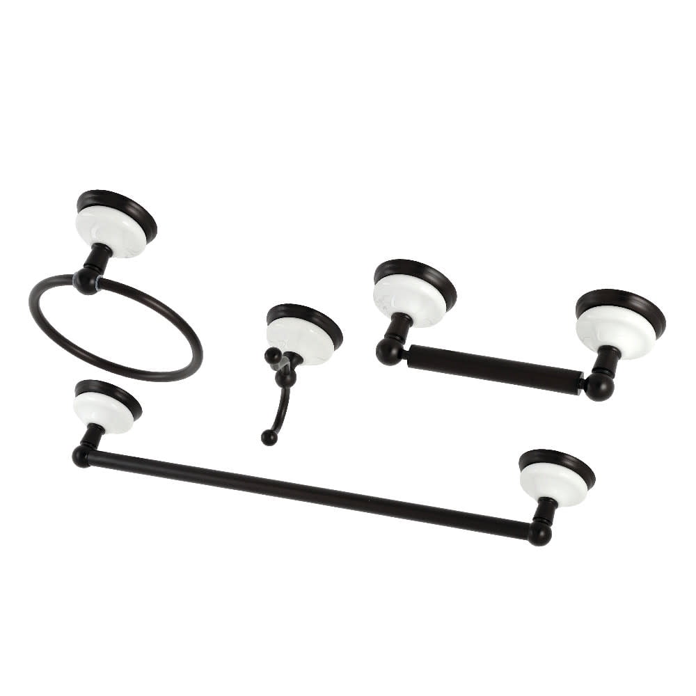 Kingston Brass BAK1112478ORB Victorian 4-Piece Bathroom Hardware, Oil Rubbed Bronze
