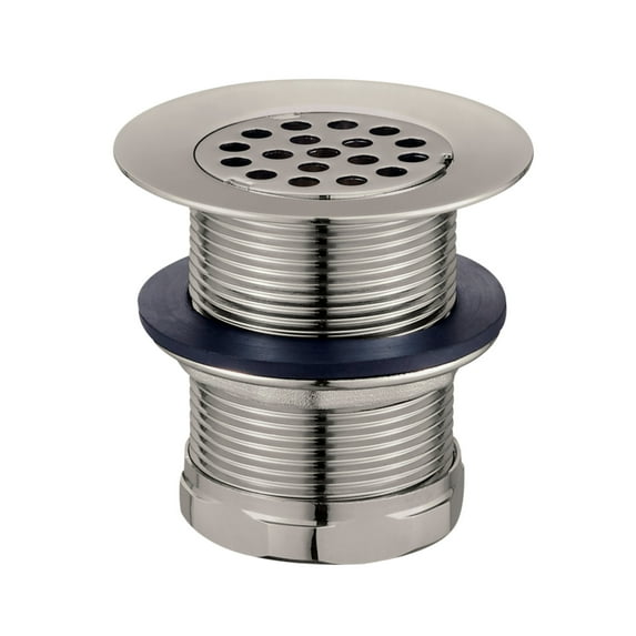 Kingston Brass KBU1008 Seattle 2-Inch Brass Grid Bar/Utility Sink Basket Strainer in Brushed Nickel