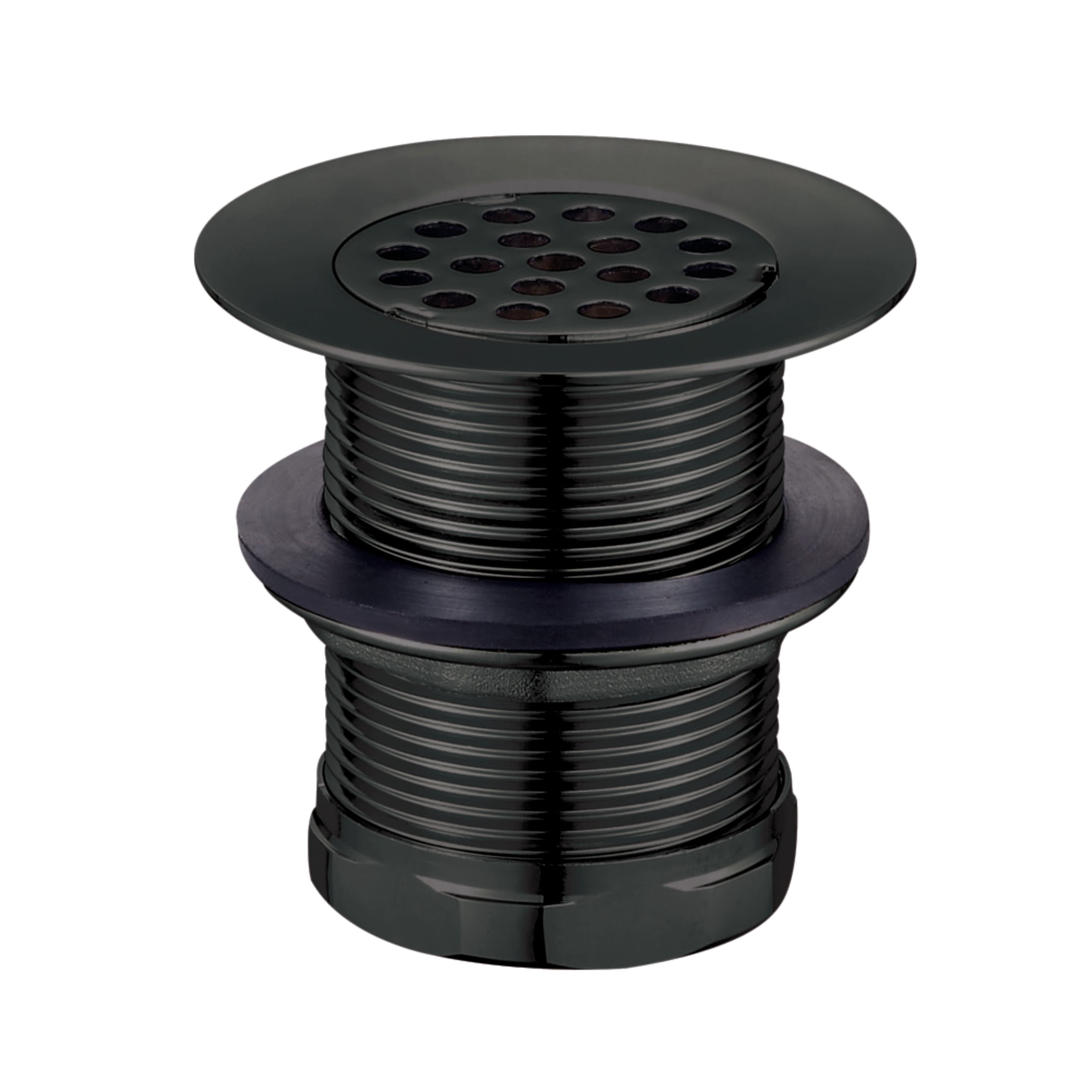 Kingston Brass KBU1000 Seattle 2-Inch Brass Grid Bar/Utility Sink Basket Strainer in Matte Black