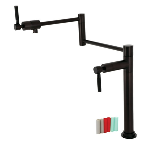 Kingston Brass KS4705DKL Kaiser Deck Mount Pot Filler Faucet, Oil Rubbed Bronze