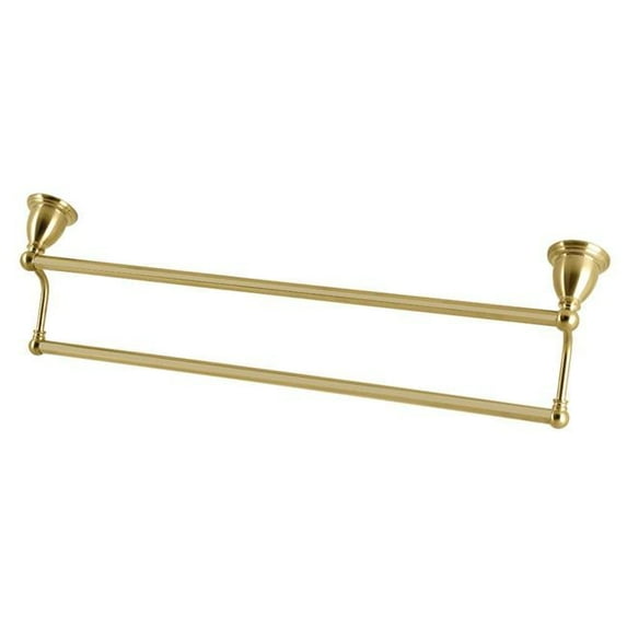 Kingston Brass BA1753BB 24 in. Heritage Dual Towel Bar, Brushed Brass