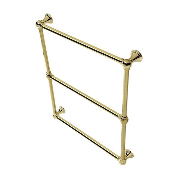 Kingston Brass DTC322419PB 24 in. Maximilien Wall Mount Towel Rack, Polished Brass