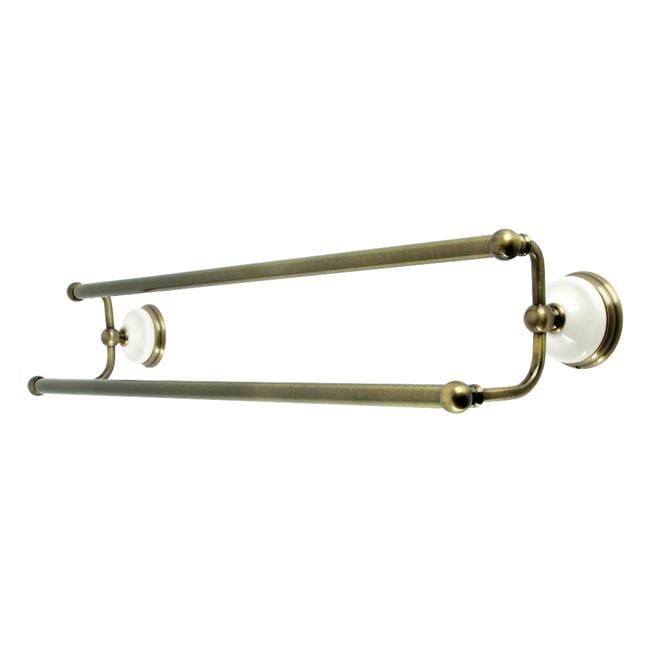 Antique Brass 24-Inch Victorian Dual Towel Bar
