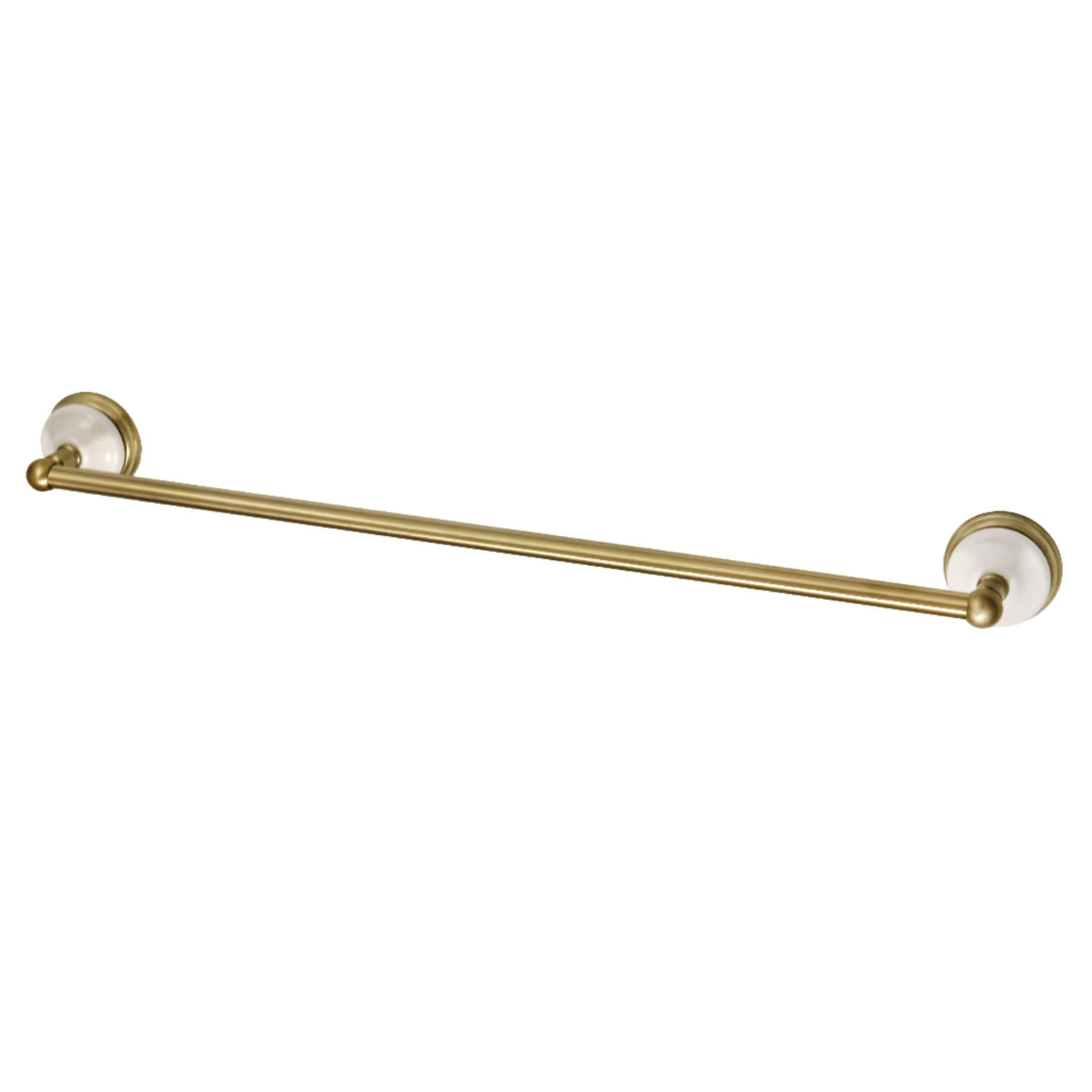 Victorian Brushed Brass 24-Inch Wall Mounted Towel Bar