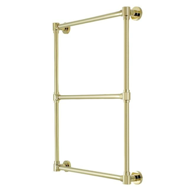 Kingston Brass DTM322432 24 x 32 in. Gallant Wall Mount Towel Rack, Polished Brass