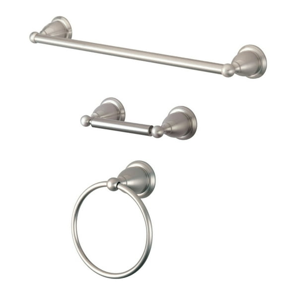 Kingston Brass Brushed Nickel 3-Piece Bathroom Accessory Set