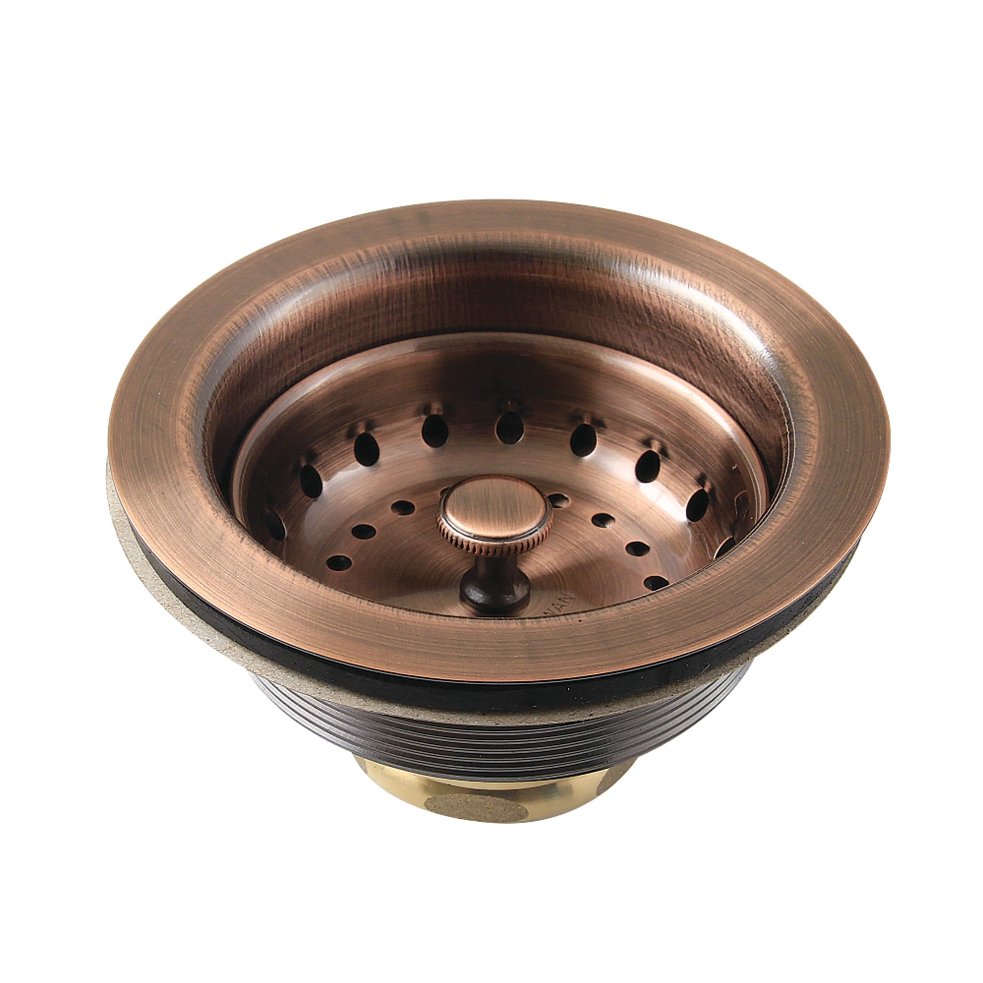 Kingston Brass K121BAC Fresno 3-1/2 Inch Stainless Steel Kitchen Sink Basket Strainer in Antique Copper
