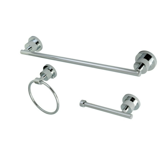 Kingston Brass BAK821248C 3-Piece Bathroom Accessories Set, Polished Chrome
