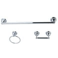 thumbnail image 1 of Kingston Brass Restoration 3-Piece Bathroom Hardware Set, Polished Chrome Finish, 1 of 5