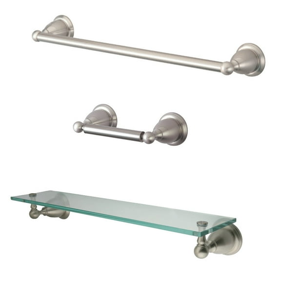 Kingston Brass BA175289SN 3-Piece Bathroom Accessories Set, Brushed Nickel