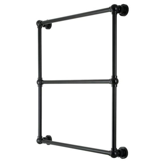 Kingston Brass DTM32303MB 30 x 32 in. Palatine Wall Mount Towel Rack, Matte Black