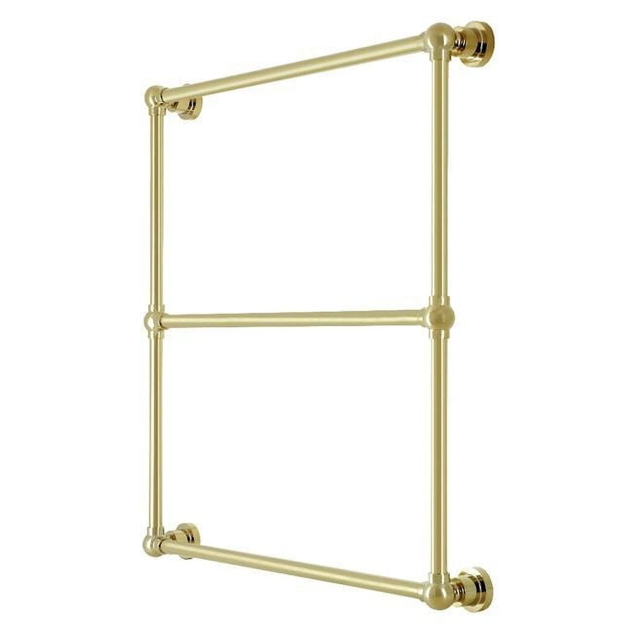 Polished Brass 30-Inch Wall Mounted 3-Bar Towel Rack