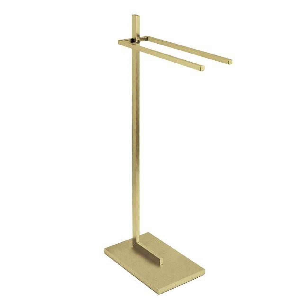 Brushed Brass Stainless Steel Freestanding Dual Towel Rack
