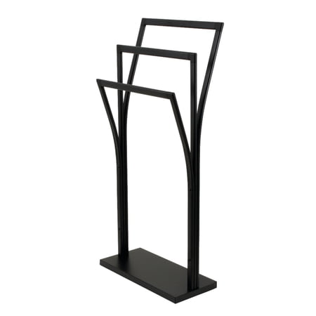 Kingston Brass SCC3300 Edenscape 34-7/16 Inch Freestanding Pedestal 3-Tier Y-Style Towel Rack in Matte Black