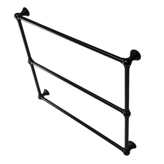 Kingston Brass DTC323619MB 36 in. Maximilien Wall Mount Towel Rack, Matte Black
