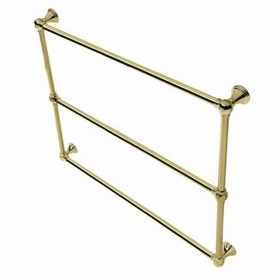 Kingston Brass DTC323619PB 36 in. Maximilien Wall Mount Towel Rack, Polished Brass