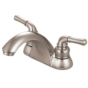 Kingston Brass  4 in. Centerset Bathroom Faucet Brushed Nickel Brushed
