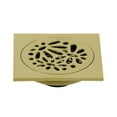 thumbnail image 1 of Kingston Brass Watercourse Floral 4" Square Grid Shower Drain BSF6360BB, 1 of 4
