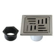 thumbnail image 1 of Kingston Brass BSF4410SS Watercourse 4" Square Shower Drain, Polished Stainless Steel, 1 of 5
