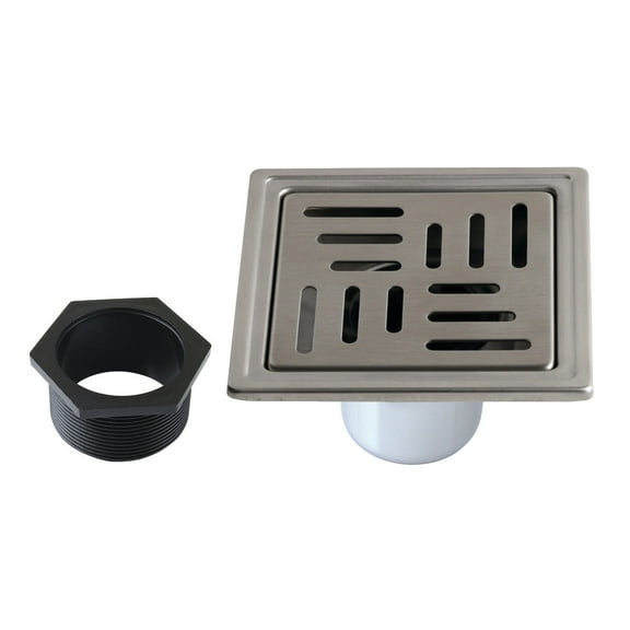 Kingston Brass BSF4410SS Watercourse 4" Square Shower Drain, Polished Stainless Steel