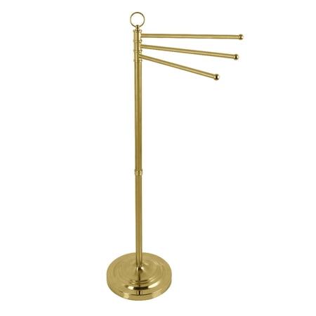 Kingston Brass Vintage Standard Mount Freestanding Towel Rack, 40.75 in, Brushed Brass