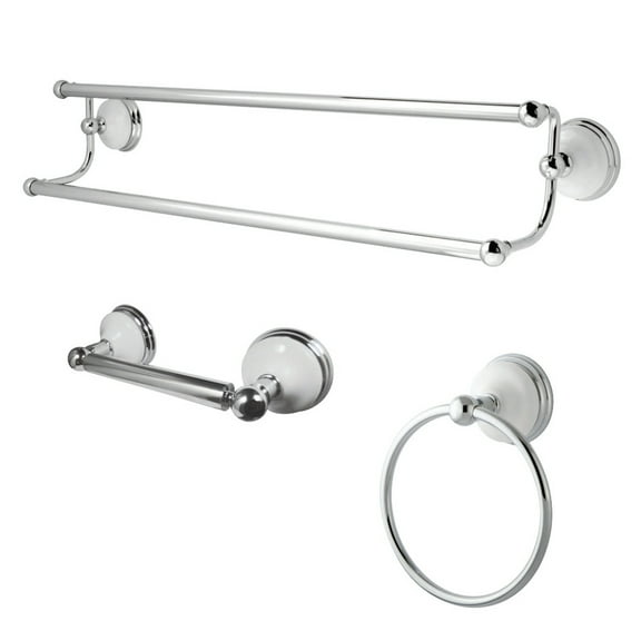 Kingston Brass Victorian 3-Piece Bathroom Accessory Set, Wall Mounted, Polished Chrome