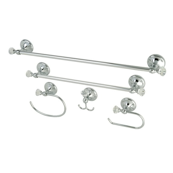 Kingston Brass 5-Piece Bathroom Accessory Combo Set - Chrome Finish