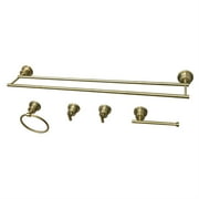 Kingston Brass  5 Piece Concord Bathroom Accessory Set, Satin Brass