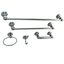 Kingston Brass Provence 5-Piece Towel Bar Set, Polished Chrome