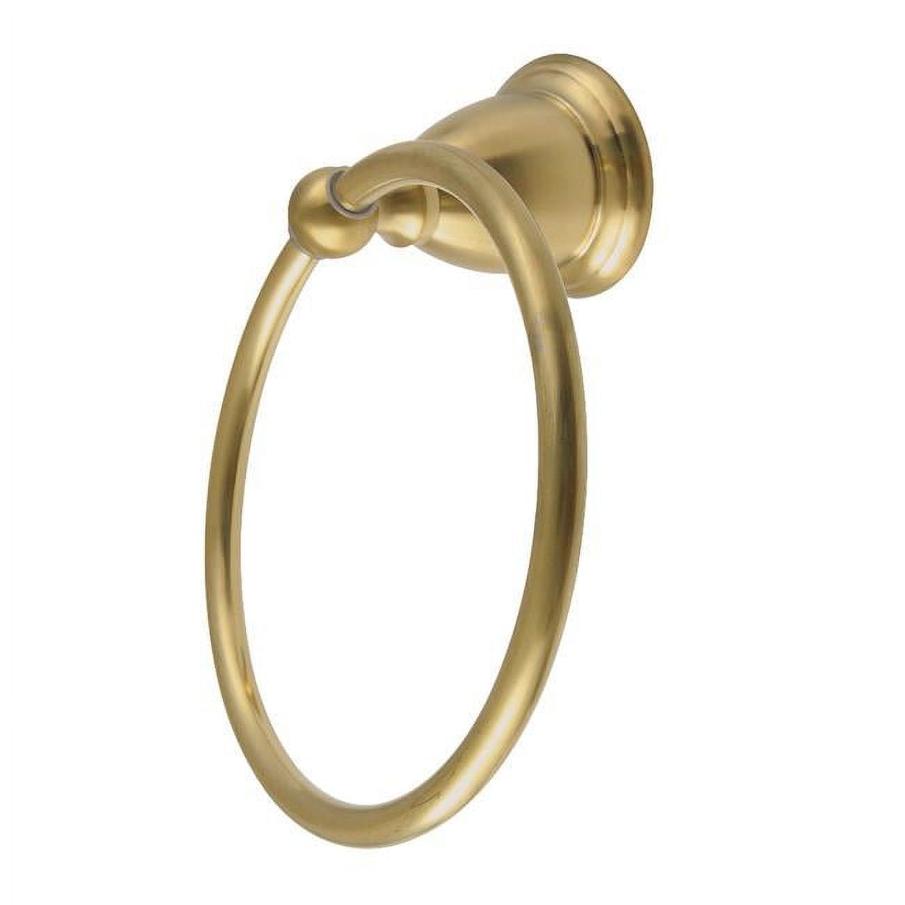 Heritage Brushed Brass 6-Inch Wall Mounted Towel Ring