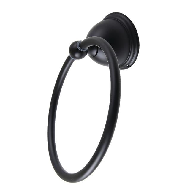 Kingston Brass BA3964MB 6 in. Restoration Towel Ring, Matte Black