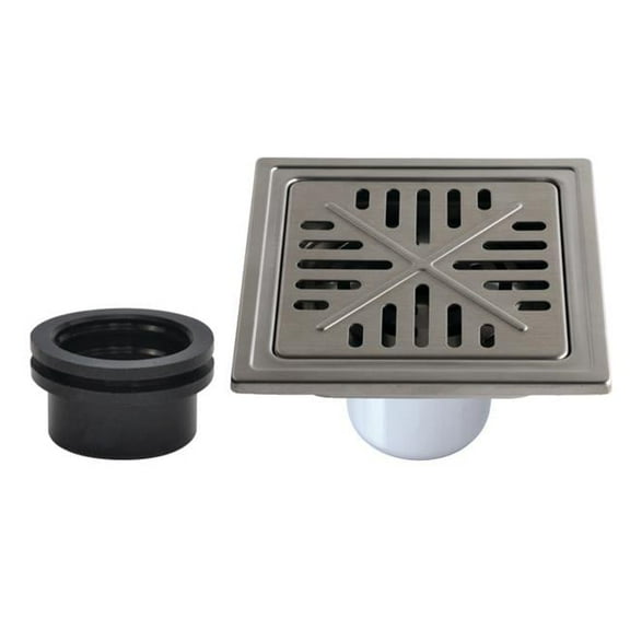 Kingston Brass BSF6605SS 6 in. Watercourse Square Shower Drain, Polished Stainless Steel