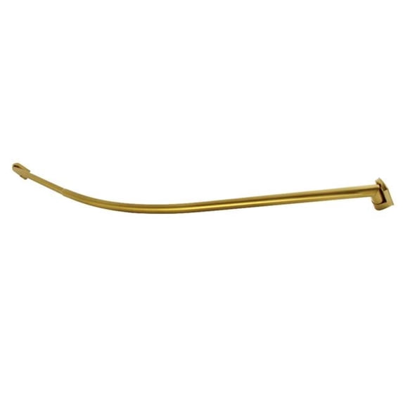 Kingston Brass CC6727 60 - 72 in. Edenscape Stainless Steel Adjustable Single Curved Shower Curtain Rod, Brushed Brass