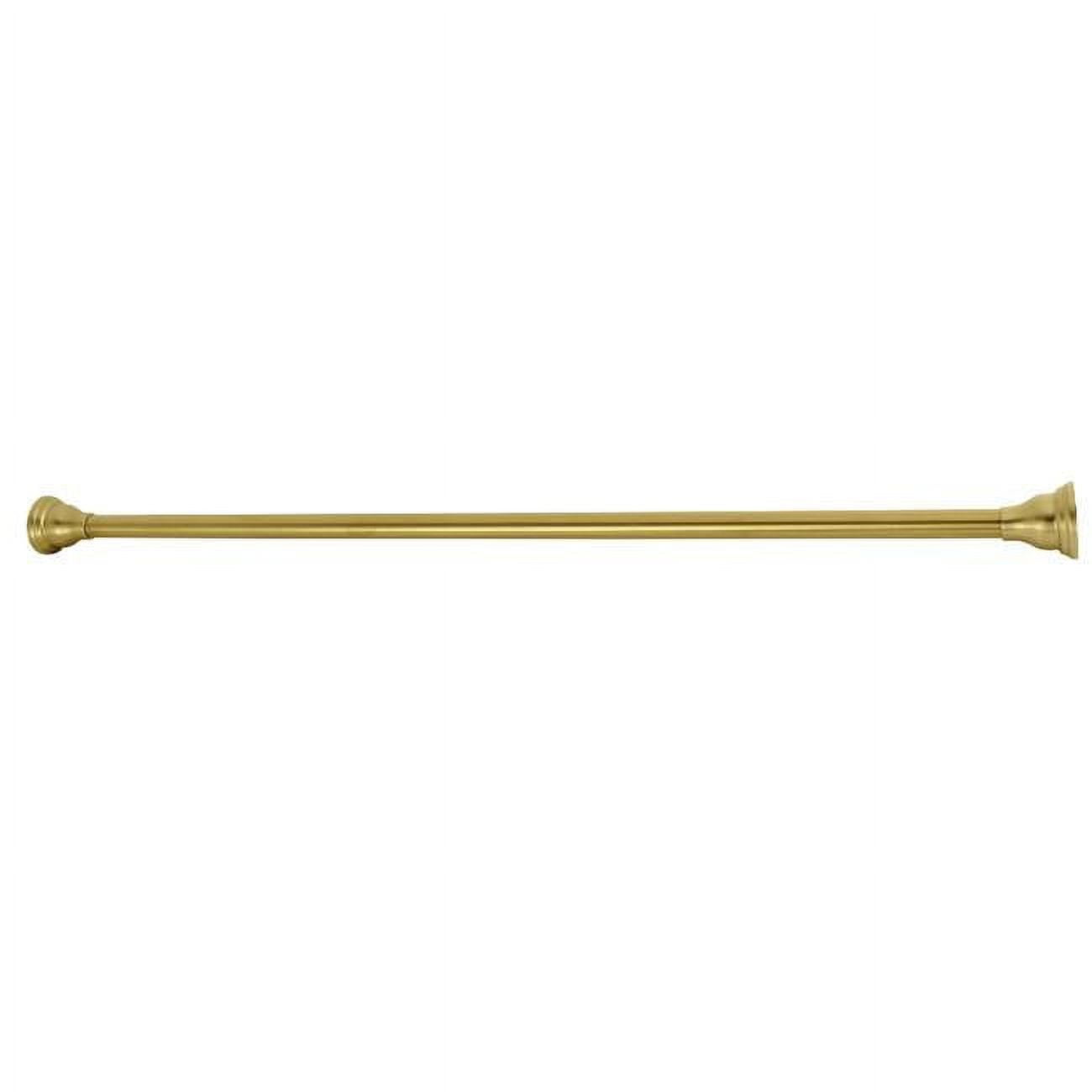 Brushed Brass 72" Adjustable Tension Shower Curtain Rod
