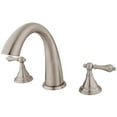 thumbnail image 1 of Kingston Brass KS5368AL Vintage Two-Handle Deck Mount Roman Tub Faucet, Brushed Nickel, 1 of 4