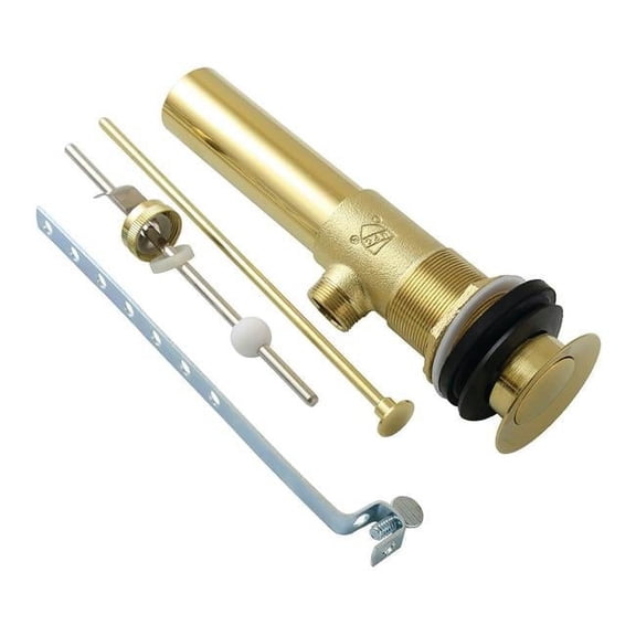Kingston Brass KB1112 7.88 in. 22 Gauge Brass Pop-Up Drain with Overflow, Polished Brass