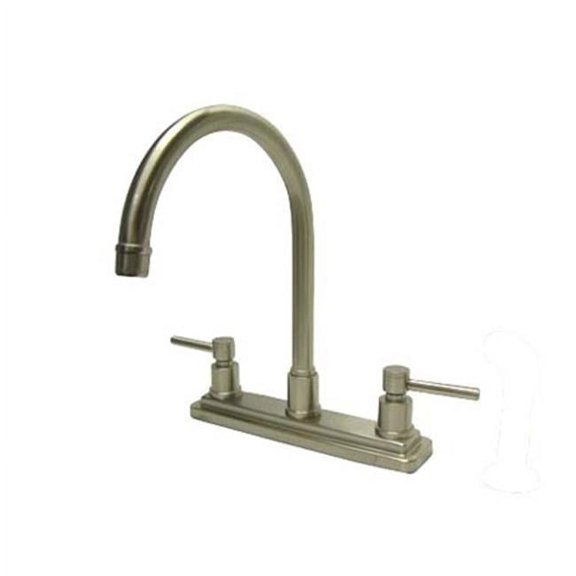Kingston Brass 8 Inch Center Kitchen Faucet - Satin Nickel