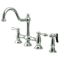 thumbnail image 1 of Kingston Brass  8 Inch Center Kitchen Faucet With Side Sprayer - Polished Chrome, 1 of 1